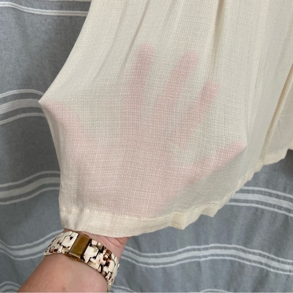 LUCKY BRAND / Cream Pop Over Sleeveless Vneck Top Size M - Picture 8 of 10